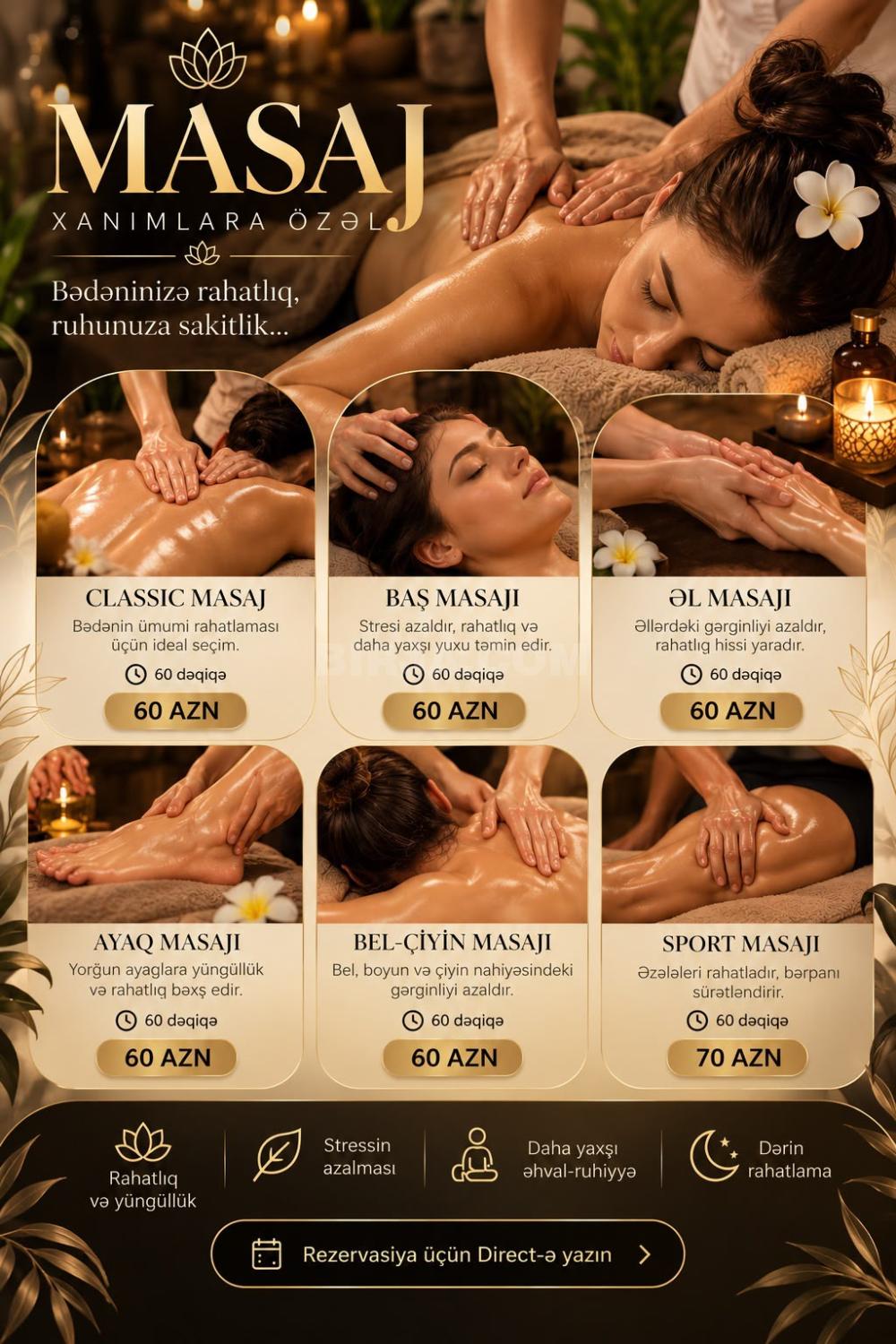 AURA Massage — Xanımlara özəl premium masaj